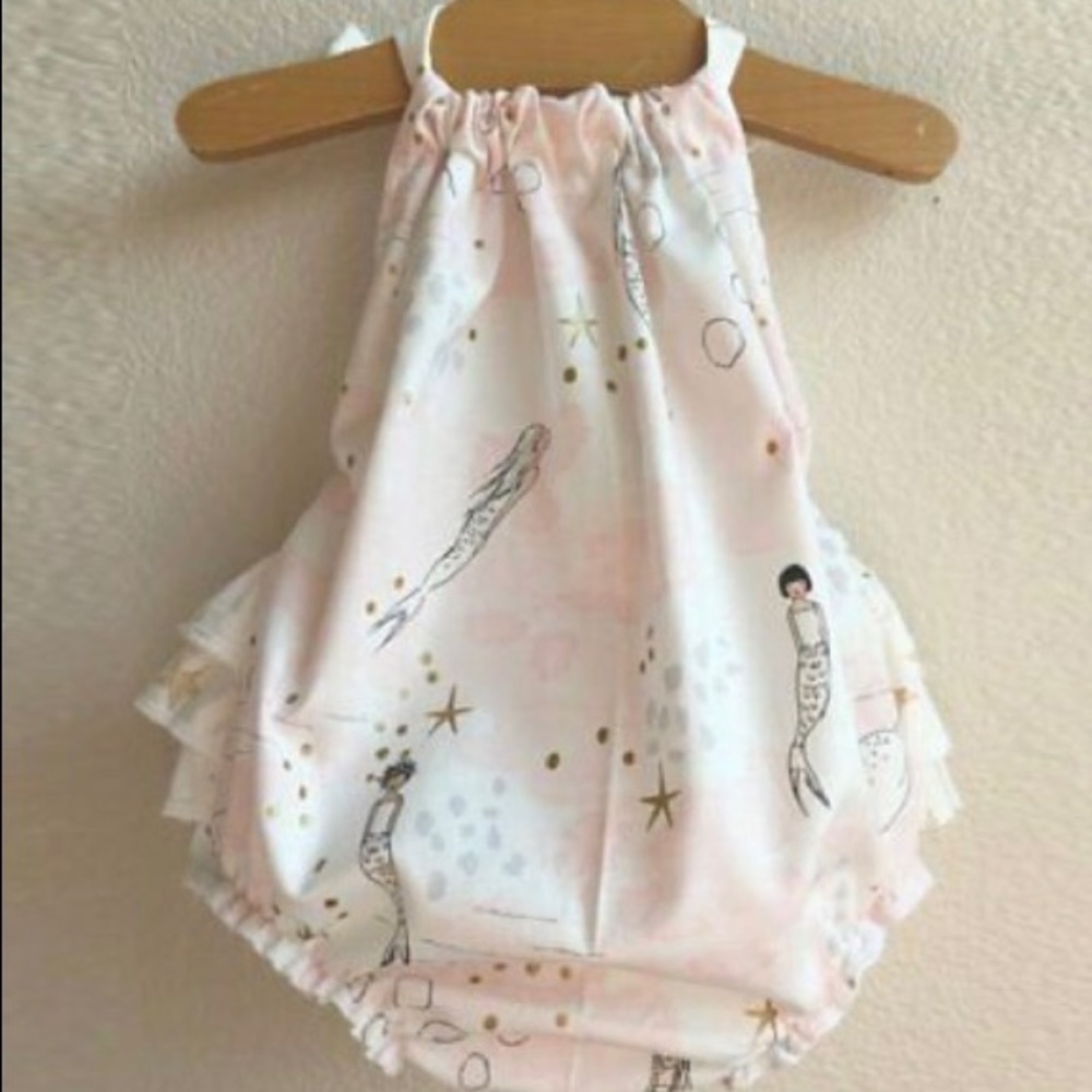 Baby girls romper sun suit
